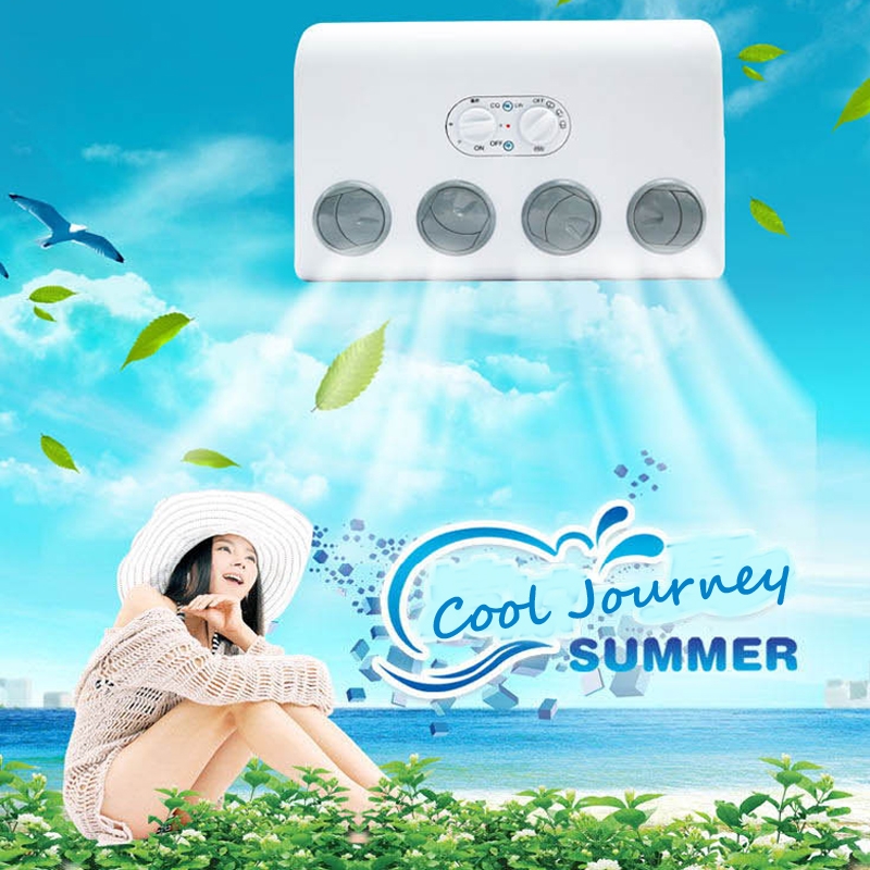 24V DC Solar Powered Mini Portable Vehicle Air Conditioner for Ca/truck
