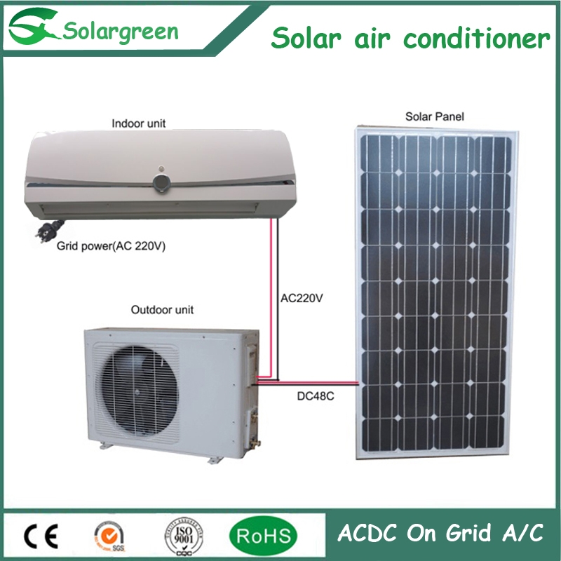 18000btu photovoltaic type 90 percent Energy Saving ACDC On Grid Hybrid ...