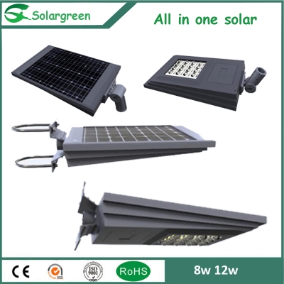 New Multi function 8W 12W solar garden light installed on Wall or Pole